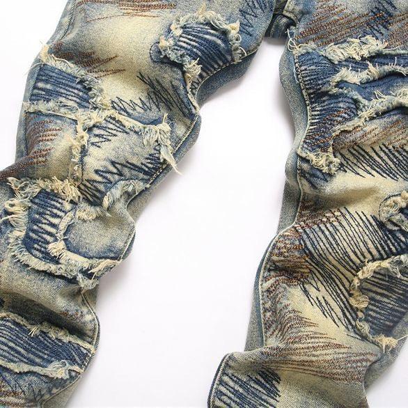 Stacked Patch Jeans