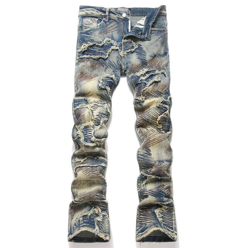 Stacked Patch Jeans
