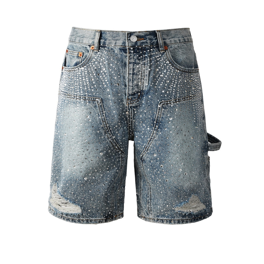 Distressed Rhinestone Shorts