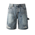 Distressed Rhinestone Shorts