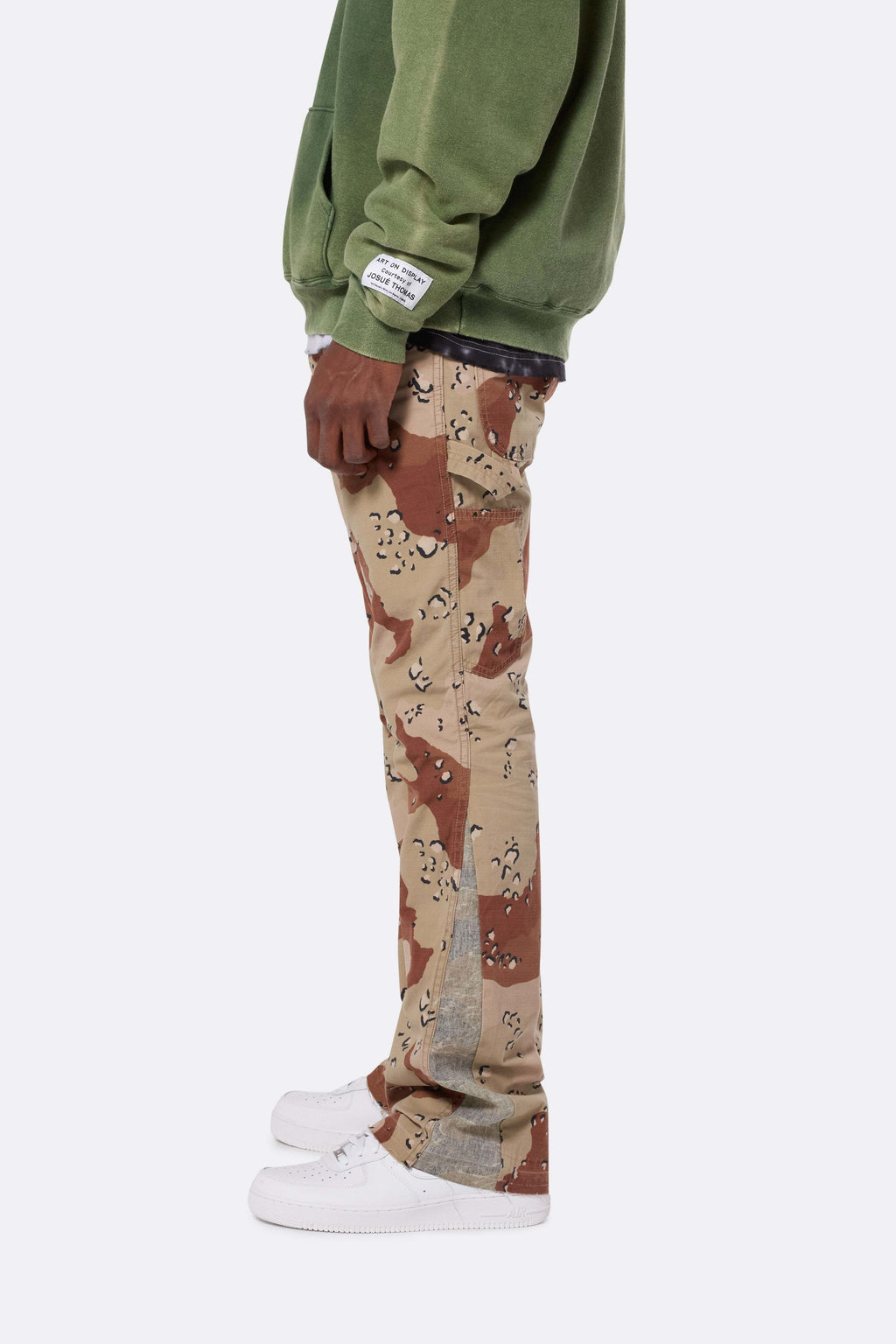 Camo Flared Animal Print Jeans