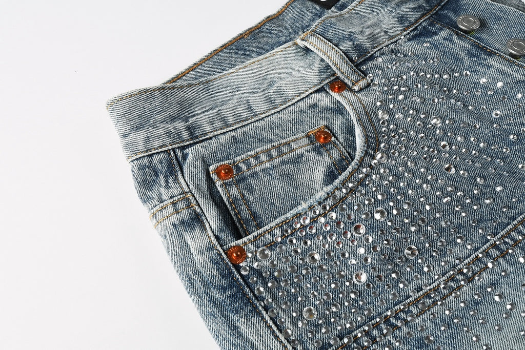 Distressed Rhinestone Shorts
